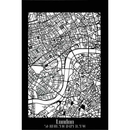 Citymap London houten cadeau decoratie relatiegeschenk van WoodWideCities