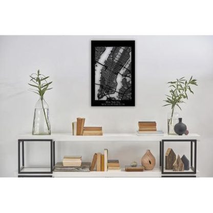 Citymap New York City houten cadeau decoratie relatiegeschenk van WoodWideCities