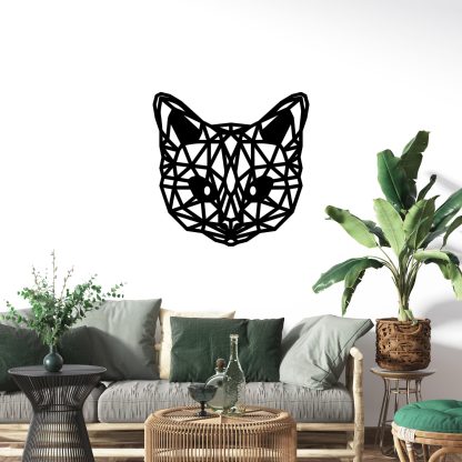 Geometrische Dieren Kat/Poes Black houten cadeau decoratie relatiegeschenk van WoodWideCities