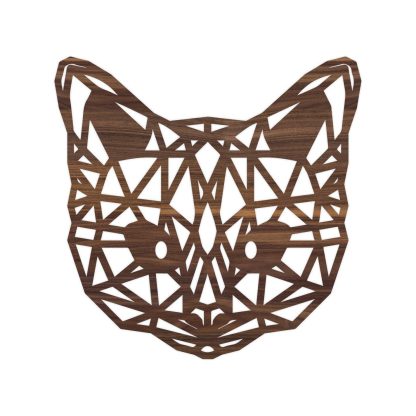 Geometrische Dieren Kat/Poes Noten houten cadeau decoratie relatiegeschenk van WoodWideCities