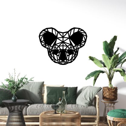 Geometrische Dieren Koala Black houten cadeau decoratie relatiegeschenk van WoodWideCities