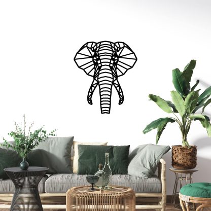 Geometrische Dieren Olifant Black houten cadeau decoratie relatiegeschenk van WoodWideCities