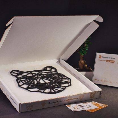 Geometrische Dieren Olifant Black houten cadeau decoratie relatiegeschenk van WoodWideCities