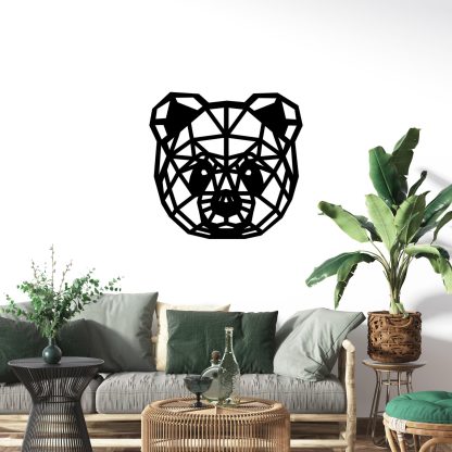 Geometrische Dieren Panda Black houten cadeau decoratie relatiegeschenk van WoodWideCities