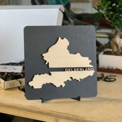 Provincie Gelderland Black houten cadeau decoratie relatiegeschenk van WoodWideCities