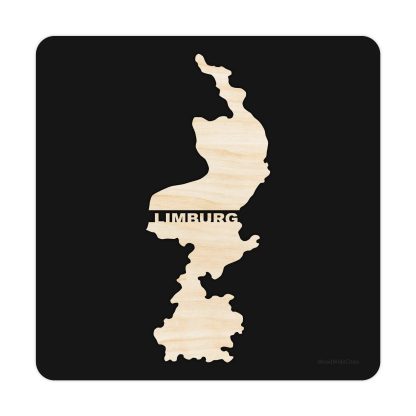 Provincie Limburg Black S (25x25 cm) houten cadeau decoratie relatiegeschenk van WoodWideCities