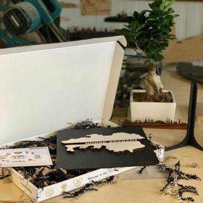 Provincie Noord-Brabant Black houten cadeau decoratie relatiegeschenk van WoodWideCities