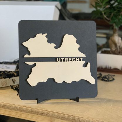 Provincie Utrecht Black houten cadeau decoratie relatiegeschenk van WoodWideCities