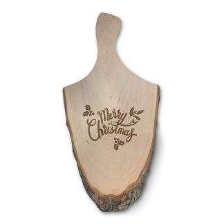 Serveerplank Merry Christmas Schors met handvat houten cadeau decoratie relatiegeschenk van WoodWideCities