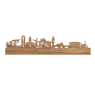 Skyline Aalsmeer Eiken houten cadeau decoratie relatiegeschenk van WoodWideCities