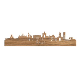 Skyline Aalst Eiken houten cadeau decoratie relatiegeschenk van WoodWideCities