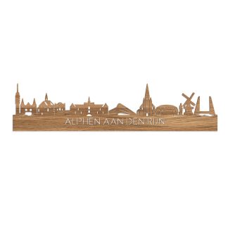 Skyline Alphen aan den Rijn Eiken houten cadeau decoratie relatiegeschenk van WoodWideCities