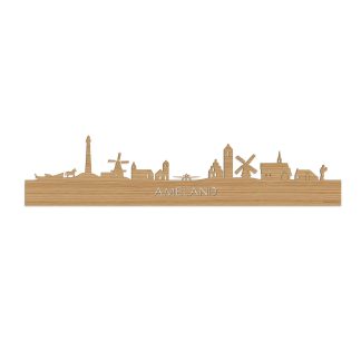 Skyline Ameland Bamboe 80 cm Zonder verlichting  houten cadeau decoratie relatiegeschenk van WoodWideCities