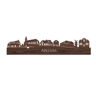 Skyline Anjum Noten houten cadeau decoratie relatiegeschenk van WoodWideCities