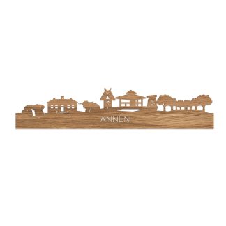 Skyline Annen Eiken houten cadeau decoratie relatiegeschenk van WoodWideCities