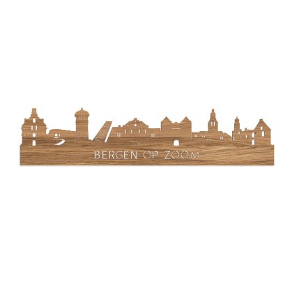 Skyline Bergen op Zoom Eiken 80 cm Zonder verlichting  houten cadeau decoratie relatiegeschenk van WoodWideCities