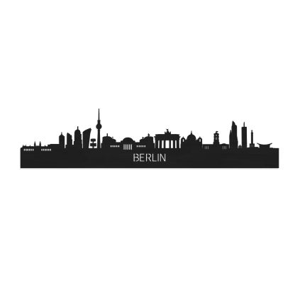 Skyline Berlijn Black houten cadeau decoratie relatiegeschenk van WoodWideCities