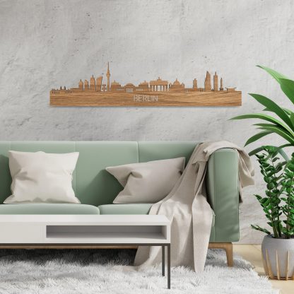 Skyline Berlijn Eiken houten cadeau decoratie relatiegeschenk van WoodWideCities