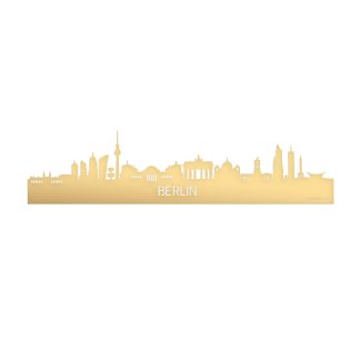 Skyline Berlijn Metallic Goud gerecycled kunststof cadeau decoratie relatiegeschenk van WoodWideCities