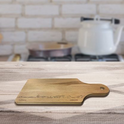 Skyline Borrelplank Gorinchem houten cadeau decoratie relatiegeschenk van WoodWideCities