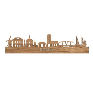 Skyline Brielle Eiken houten cadeau decoratie relatiegeschenk van WoodWideCities