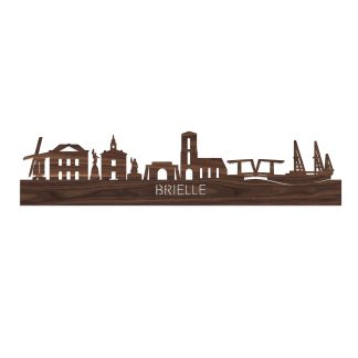 Skyline Brielle Noten houten cadeau decoratie relatiegeschenk van WoodWideCities