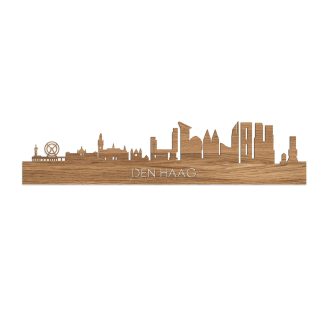 Skyline Den Haag Eiken houten cadeau decoratie relatiegeschenk van WoodWideCities