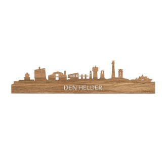 Skyline Den Helder Eiken 80 cm Zonder verlichting  houten cadeau decoratie relatiegeschenk van WoodWideCities