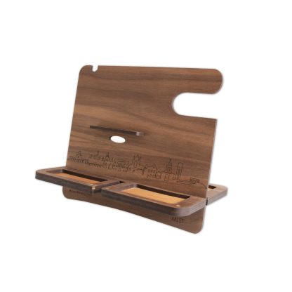 Skyline Desk Organizer Aalst houten cadeau decoratie relatiegeschenk van WoodWideCities