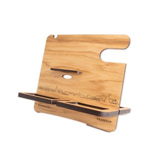 Skyline Desk Organizer Alblasserdam Eiken houten cadeau decoratie relatiegeschenk van WoodWideCities