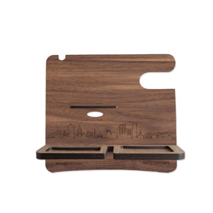 Skyline Desk Organizer Apeldoorn houten cadeau decoratie relatiegeschenk van WoodWideCities