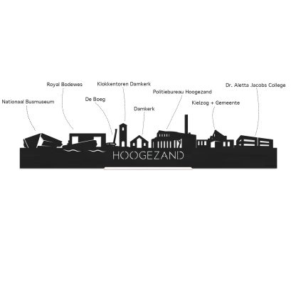 Skyline Desk Organizer Hoogezand houten cadeau decoratie relatiegeschenk van WoodWideCities