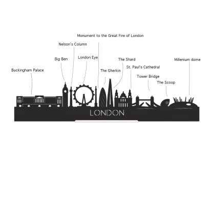 Skyline Desk Organizer London houten cadeau decoratie relatiegeschenk van WoodWideCities