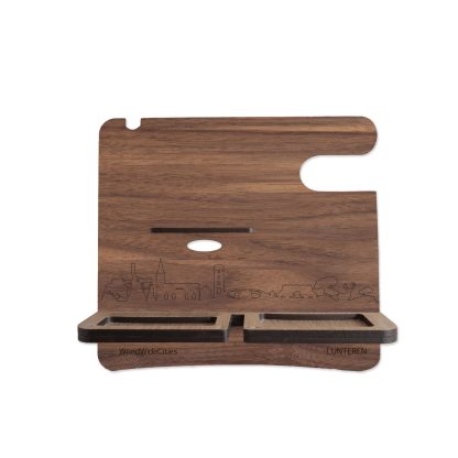 Skyline Desk Organizer Lunteren houten cadeau decoratie relatiegeschenk van WoodWideCities