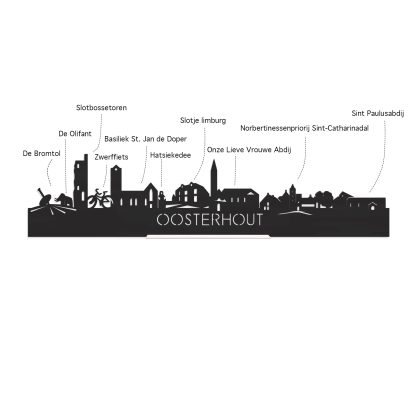 Skyline Desk Organizer Oosterhout houten cadeau decoratie relatiegeschenk van WoodWideCities