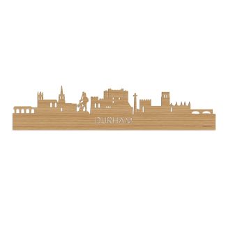 Skyline Durham Bamboe houten cadeau decoratie relatiegeschenk van WoodWideCities