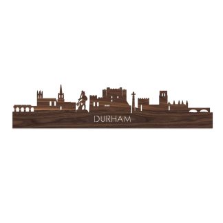 Skyline Durham Noten houten cadeau decoratie relatiegeschenk van WoodWideCities