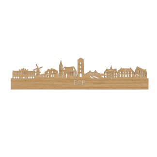 Skyline Ede Bamboe houten cadeau decoratie relatiegeschenk van WoodWideCities