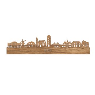 Skyline Ede Eiken houten cadeau decoratie relatiegeschenk van WoodWideCities