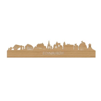 Skyline Edinburgh Bamboe houten cadeau decoratie relatiegeschenk van WoodWideCities