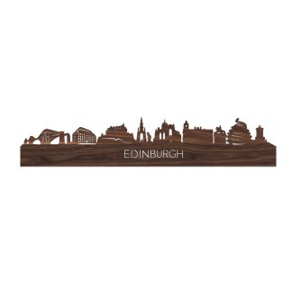 Skyline Edinburgh Noten houten cadeau decoratie relatiegeschenk van WoodWideCities