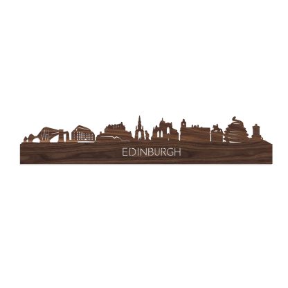 Skyline Edinburgh Noten houten cadeau decoratie relatiegeschenk van WoodWideCities