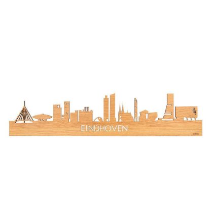 Skyline Eindhoven Eiken houten cadeau decoratie relatiegeschenk van WoodWideCities