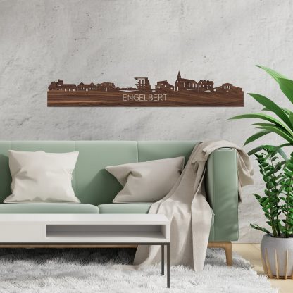 Skyline Engelbert Noten houten cadeau decoratie relatiegeschenk van WoodWideCities