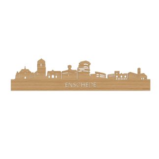 Skyline Enschede Bamboe 80 cm Zonder verlichting  houten cadeau decoratie relatiegeschenk van WoodWideCities