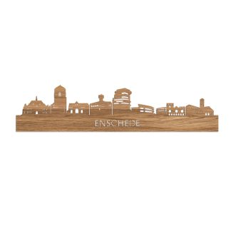 Skyline Enschede Eiken 80 cm Zonder verlichting  houten cadeau decoratie relatiegeschenk van WoodWideCities