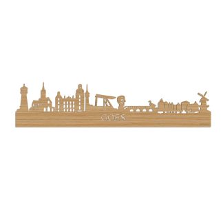 Skyline Goes Bamboe houten cadeau decoratie relatiegeschenk van WoodWideCities