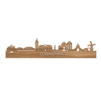 Skyline Gorinchem Eiken houten cadeau decoratie relatiegeschenk van WoodWideCities