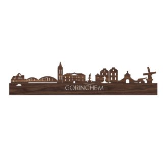 Skyline Gorinchem Noten houten cadeau decoratie relatiegeschenk van WoodWideCities