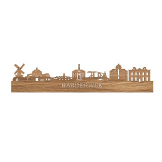 Skyline Harderwijk Eiken houten cadeau decoratie relatiegeschenk van WoodWideCities